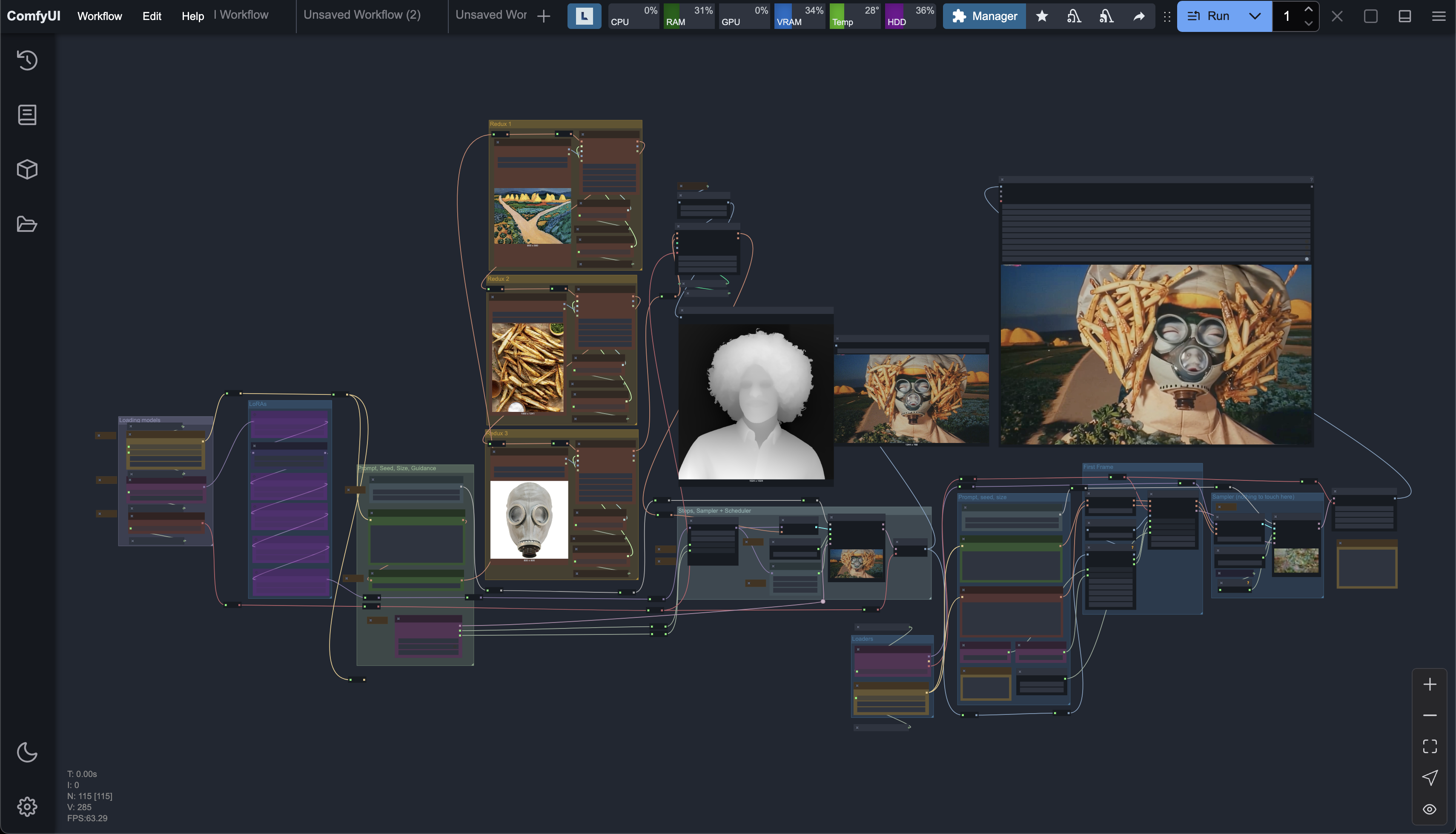 Screenshot of ComfyUI interface